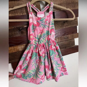 Tommy Bahama Girls Dress size 2 tropical floral summer casual multicolor
